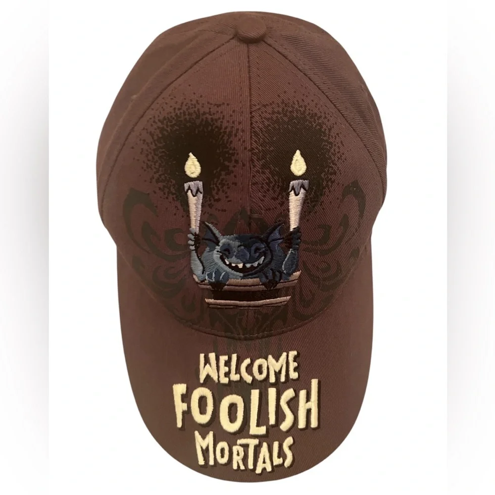 NWOT Disney Parks Haunted Mansion Welcome Foolish Mortals Youth Baseball Cap Hat - Picture 3 of 12